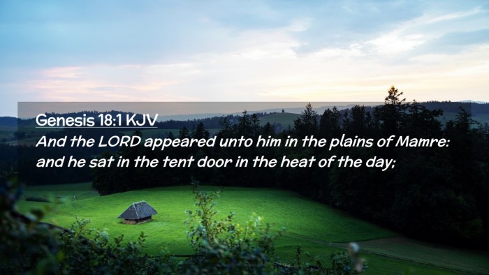 Picture 02 - Genesis 18:1 KJV Desktop Wallpaper - And the LORD appeared unto him in the plains of - Desktop Bible Verse Wallpaper