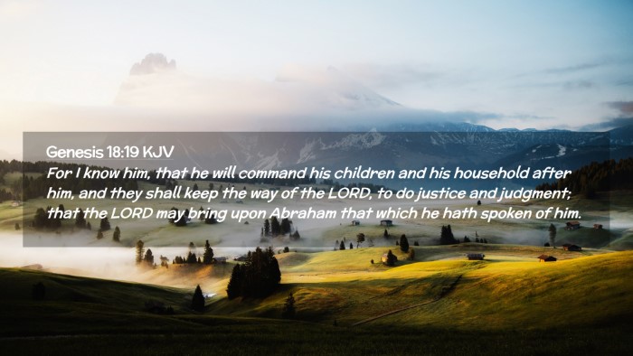 Picture 02 - Genesis 18:19 KJV Desktop Wallpaper - For I know him, that he will command his children - Desktop Bible Verse Wallpaper