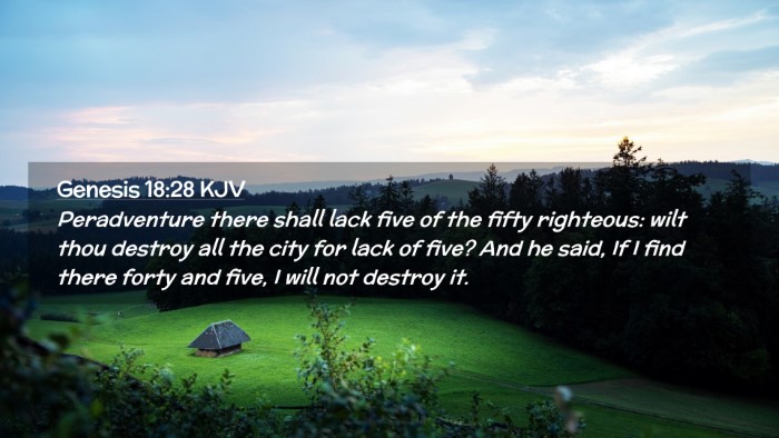 Picture 02 - Genesis 18:28 KJV Desktop Wallpaper - Peradventure there shall lack five of the fifty - Desktop Bible Verse Wallpaper