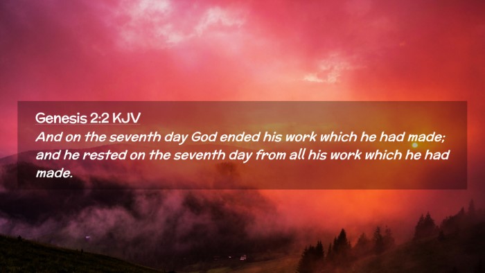 Picture 02 - Genesis 2:2 KJV Desktop Wallpaper - And on the seventh day God ended his work which - Desktop Bible Verse Wallpaper