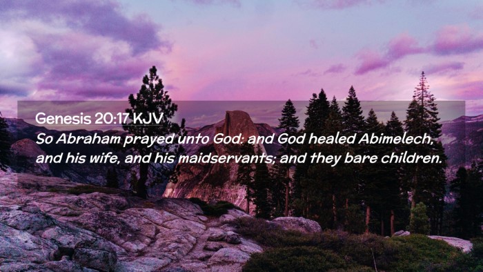 Picture 02 - Genesis 20:17 KJV Desktop Wallpaper - So Abraham prayed unto God: and God healed - Desktop Bible Verse Wallpaper