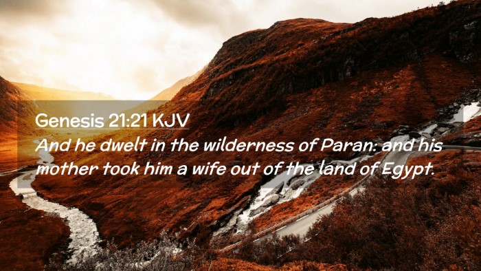 Picture 02 - Genesis 21:21 KJV Desktop Wallpaper - And he dwelt in the wilderness of Paran: and his - Desktop Bible Verse Wallpaper