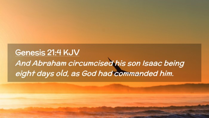 Picture 02 - Genesis 21:4 KJV Desktop Wallpaper - And Abraham circumcised his son Isaac being eight - Desktop Bible Verse Wallpaper