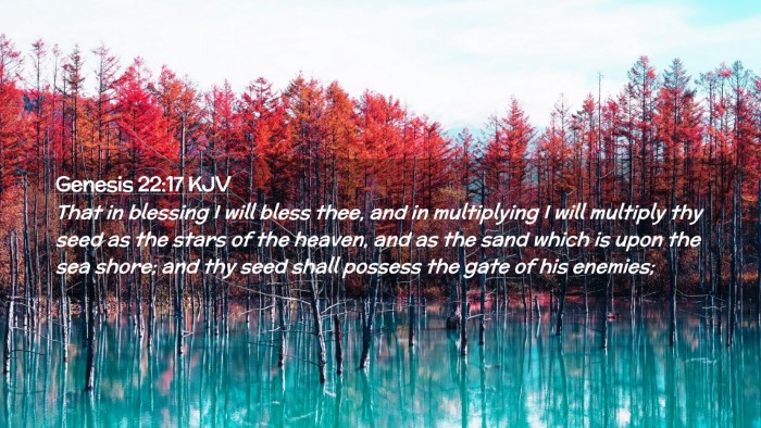 Picture 02 - Genesis 22:17 KJV Desktop Wallpaper - That in blessing I will bless thee, and in - Desktop Bible Verse Wallpaper