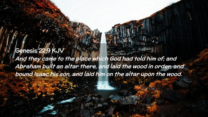 Picture 02 - Genesis 22:9 KJV Desktop Wallpaper - And they came to the place which God had told him - Desktop Bible Verse Wallpaper