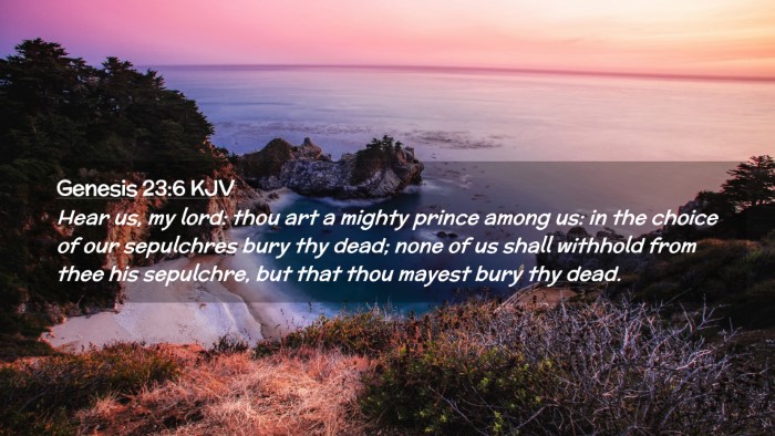 Picture 02 - Genesis 23:6 KJV Desktop Wallpaper - Hear us, my lord: thou art a mighty prince among - Desktop Bible Verse Wallpaper