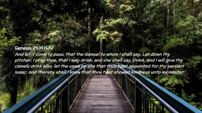 Picture 02 - Genesis 24:14 KJV Desktop Wallpaper - And let it come to pass, that the damsel to whom - Desktop Bible Verse Wallpaper