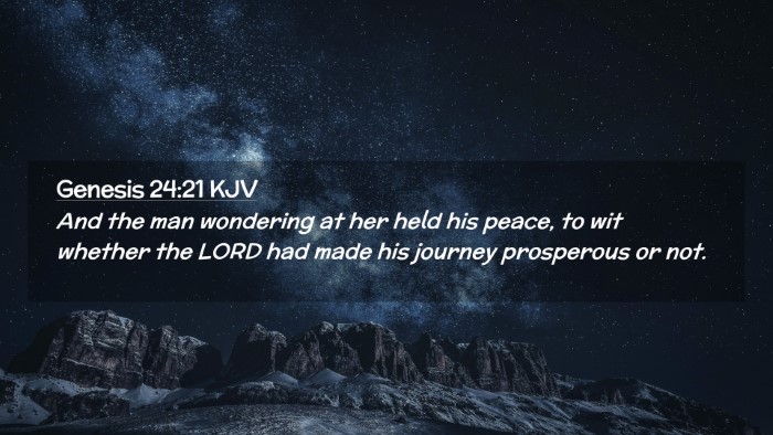 Picture 02 - Genesis 24:21 KJV Desktop Wallpaper - And the man wondering at her held his peace, to - Desktop Bible Verse Wallpaper