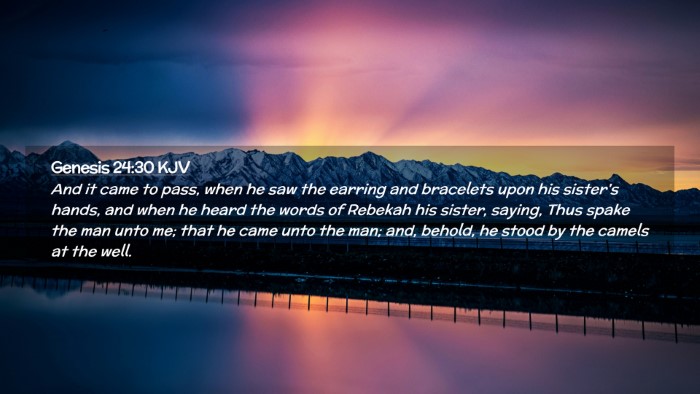 Picture 02 - Genesis 24:30 KJV Desktop Wallpaper - And it came to pass, when he saw the earring and - Desktop Bible Verse Wallpaper