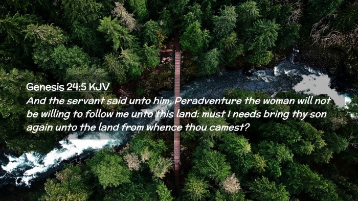 Picture 02 - Genesis 24:5 KJV Desktop Wallpaper - And the servant said unto him, Peradventure the - Desktop Bible Verse Wallpaper