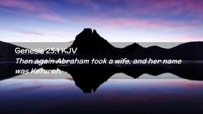 Picture 02 - Genesis 25:1 KJV Desktop Wallpaper - Then again Abraham took a wife, and her name was - Desktop Bible Verse Wallpaper