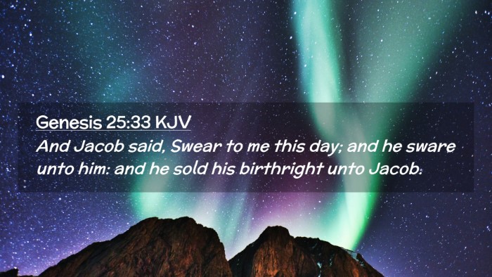 Picture 02 - Genesis 25:33 KJV Desktop Wallpaper - And Jacob said, Swear to me this day; and he - Desktop Bible Verse Wallpaper