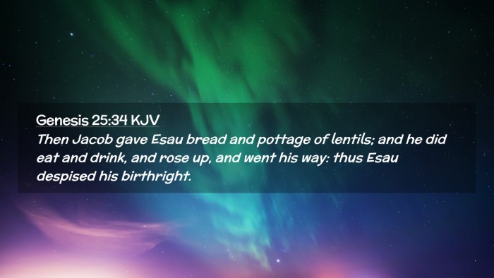 Picture 02 - Genesis 25:34 KJV Desktop Wallpaper - Then Jacob gave Esau bread and pottage of - Desktop Bible Verse Wallpaper