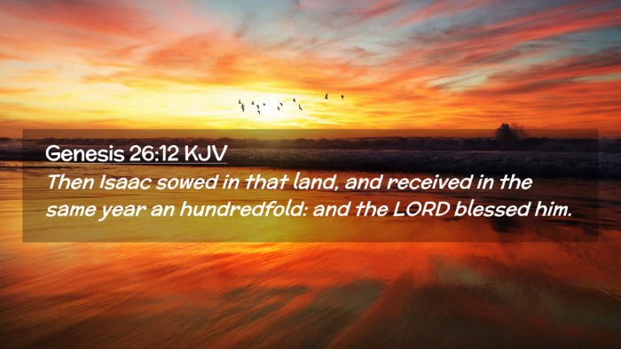 Picture 02 - Genesis 26:12 KJV Desktop Wallpaper - Then Isaac sowed in that land, and received in - Desktop Bible Verse Wallpaper