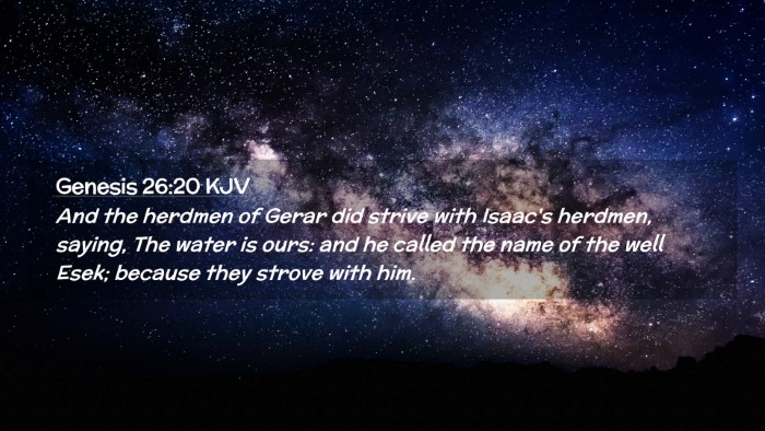 Picture 02 - Genesis 26:20 KJV Desktop Wallpaper - And the herdmen of Gerar did strive with Isaac's - Desktop Bible Verse Wallpaper
