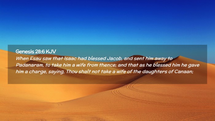 Picture 02 - Genesis 28:6 KJV Desktop Wallpaper - When Esau saw that Isaac had blessed Jacob, and - Desktop Bible Verse Wallpaper