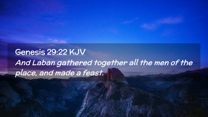 Picture 02 - Genesis 29:22 KJV Desktop Wallpaper - And Laban gathered together all the men of the - Desktop Bible Verse Wallpaper