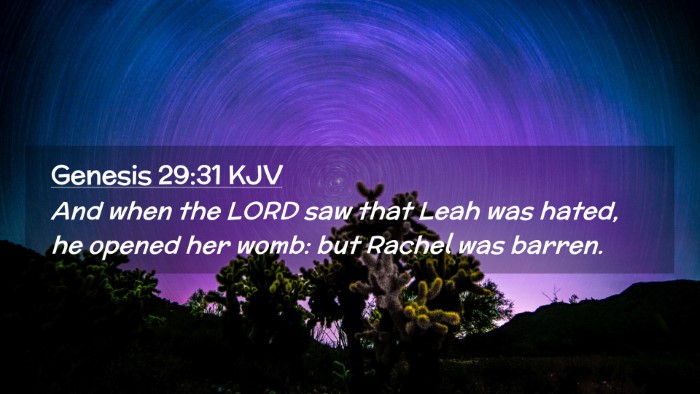 Picture 02 - Genesis 29:31 KJV Desktop Wallpaper - And when the LORD saw that Leah was hated, he - Desktop Bible Verse Wallpaper