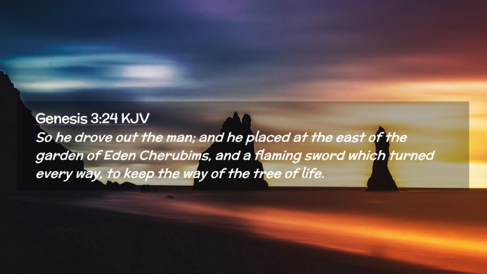 Picture 02 - Genesis 3:24 KJV Desktop Wallpaper - So he drove out the man; and he placed at the - Desktop Bible Verse Wallpaper
