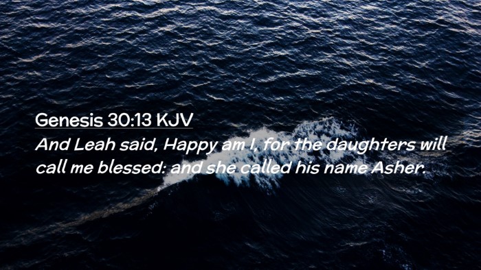 Picture 02 - Genesis 30:13 KJV Desktop Wallpaper - And Leah said, Happy am I, for the daughters will - Desktop Bible Verse Wallpaper