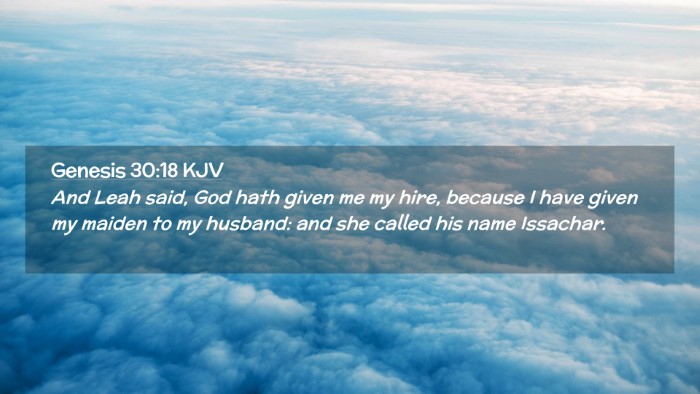 Picture 02 - Genesis 30:18 KJV Desktop Wallpaper - And Leah said, God hath given me my hire, because - Desktop Bible Verse Wallpaper