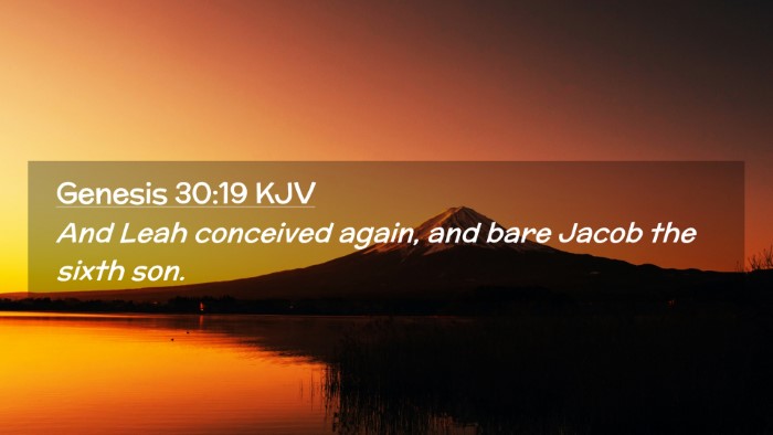 Picture 02 - Genesis 30:19 KJV Desktop Wallpaper - And Leah conceived again, and bare Jacob the - Desktop Bible Verse Wallpaper