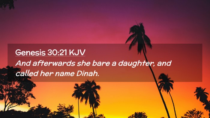 Picture 02 - Genesis 30:21 KJV Desktop Wallpaper - And afterwards she bare a daughter, and called - Desktop Bible Verse Wallpaper