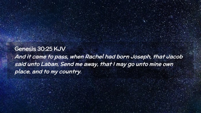 Picture 02 - Genesis 30:25 KJV Desktop Wallpaper - And it came to pass, when Rachel had born Joseph, - Desktop Bible Verse Wallpaper