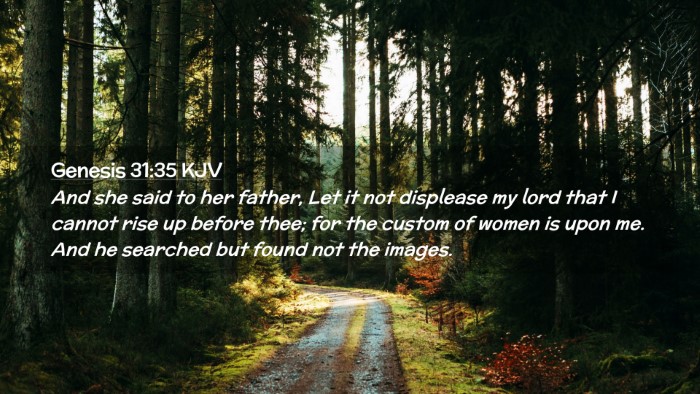 Picture 02 - Genesis 31:35 KJV Desktop Wallpaper - And she said to her father, Let it not displease - Desktop Bible Verse Wallpaper