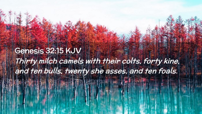 Picture 02 - Genesis 32:15 KJV Desktop Wallpaper - Thirty milch camels with their colts, forty kine, - Desktop Bible Verse Wallpaper