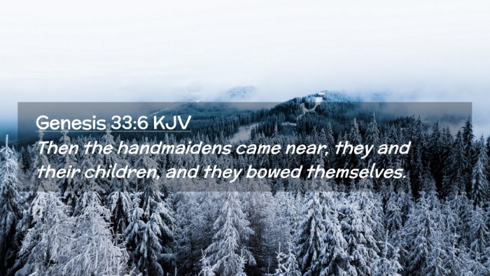 Picture 02 - Genesis 33:6 KJV Desktop Wallpaper - Then the handmaidens came near, they and their - Desktop Bible Verse Wallpaper