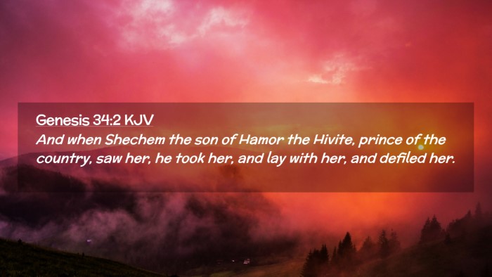 Picture 02 - Genesis 34:2 KJV Desktop Wallpaper - And when Shechem the son of Hamor the Hivite, - Desktop Bible Verse Wallpaper