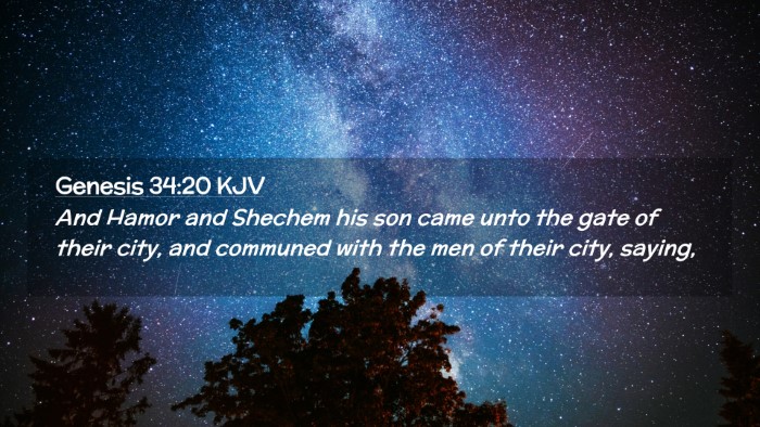 Picture 02 - Genesis 34:20 KJV Desktop Wallpaper - And Hamor and Shechem his son came unto the gate - Desktop Bible Verse Wallpaper