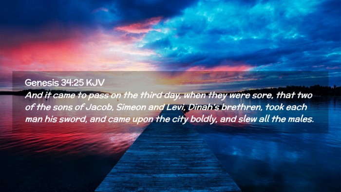 Picture 02 - Genesis 34:25 KJV Desktop Wallpaper - And it came to pass on the third day, when they - Desktop Bible Verse Wallpaper