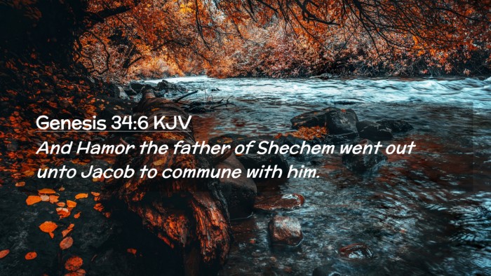 Picture 02 - Genesis 34:6 KJV Desktop Wallpaper - And Hamor the father of Shechem went out unto - Desktop Bible Verse Wallpaper