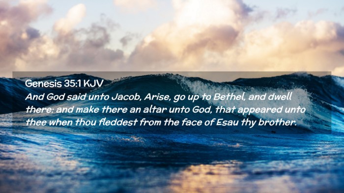 Picture 02 - Genesis 35:1 KJV Desktop Wallpaper - And God said unto Jacob, Arise, go up to Bethel, - Desktop Bible Verse Wallpaper