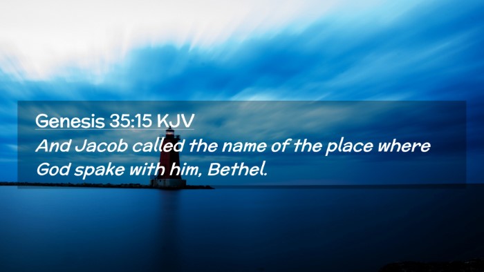 Picture 02 - Genesis 35:15 KJV Desktop Wallpaper - And Jacob called the name of the place where God - Desktop Bible Verse Wallpaper