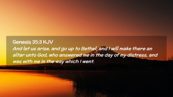 Picture 02 - Genesis 35:3 KJV Desktop Wallpaper - And let us arise, and go up to Bethel; and I will - Desktop Bible Verse Wallpaper