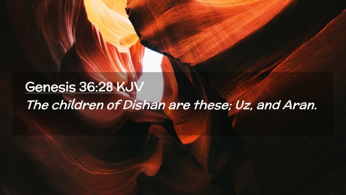 Picture 02 - Genesis 36:28 KJV Desktop Wallpaper - The children of Dishan are these; Uz, and - Desktop Bible Verse Wallpaper