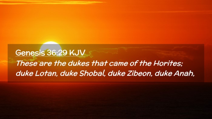Picture 02 - Genesis 36:29 KJV Desktop Wallpaper - These are the dukes that came of the Horites; - Desktop Bible Verse Wallpaper