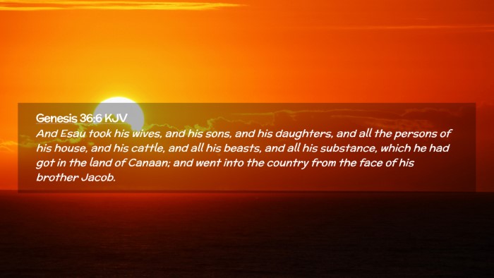 Picture 02 - Genesis 36:6 KJV Desktop Wallpaper - And Esau took his wives, and his sons, and his - Desktop Bible Verse Wallpaper