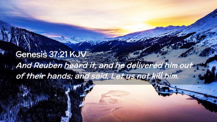 Picture 02 - Genesis 37:21 KJV Desktop Wallpaper - And Reuben heard it, and he delivered him out of - Desktop Bible Verse Wallpaper