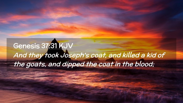 Picture 02 - Genesis 37:31 KJV Desktop Wallpaper - And they took Joseph's coat, and killed a kid of - Desktop Bible Verse Wallpaper