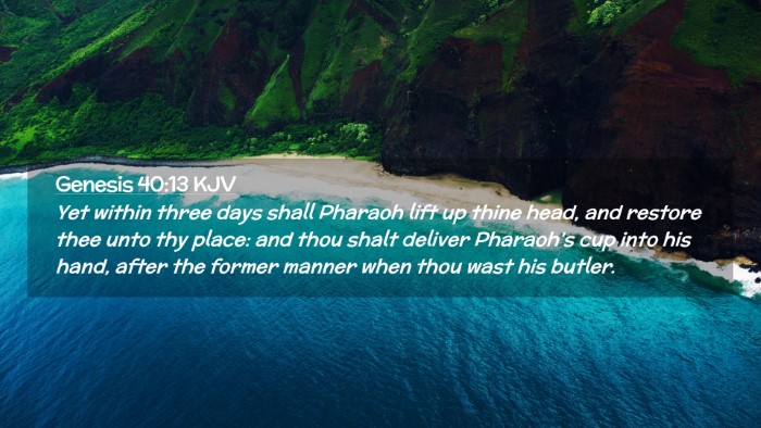 Picture 02 - Genesis 40:13 KJV Desktop Wallpaper - Yet within three days shall Pharaoh lift up thine - Desktop Bible Verse Wallpaper