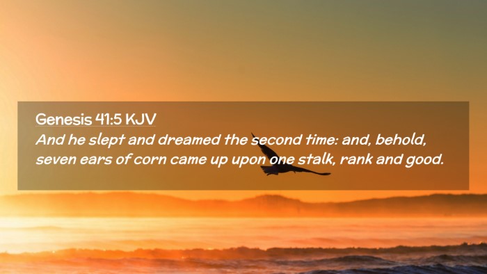 Picture 02 - Genesis 41:5 KJV Desktop Wallpaper - And he slept and dreamed the second time: and, - Desktop Bible Verse Wallpaper