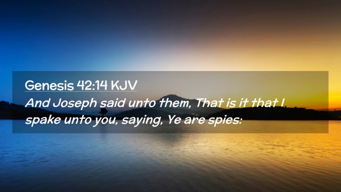 Picture 02 - Genesis 42:14 KJV Desktop Wallpaper - And Joseph said unto them, That is it that I - Desktop Bible Verse Wallpaper