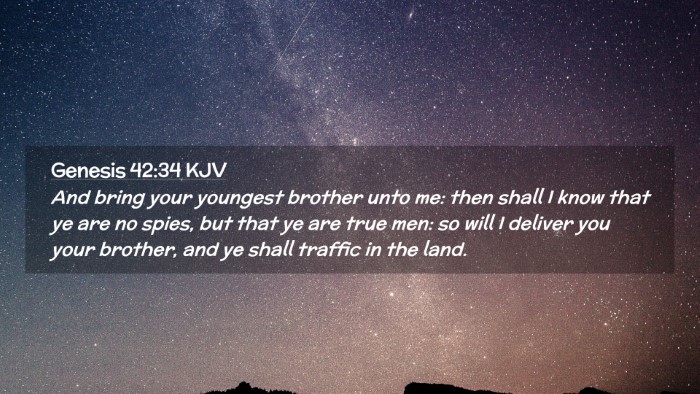 Picture 02 - Genesis 42:34 KJV Desktop Wallpaper - And bring your youngest brother unto me: then - Desktop Bible Verse Wallpaper