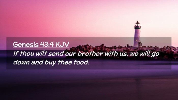 Picture 02 - Genesis 43:4 KJV Desktop Wallpaper - If thou wilt send our brother with us, we will go - Desktop Bible Verse Wallpaper