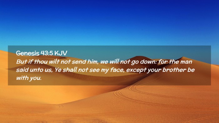 Picture 02 - Genesis 43:5 KJV Desktop Wallpaper - But if thou wilt not send him, we will not go - Desktop Bible Verse Wallpaper