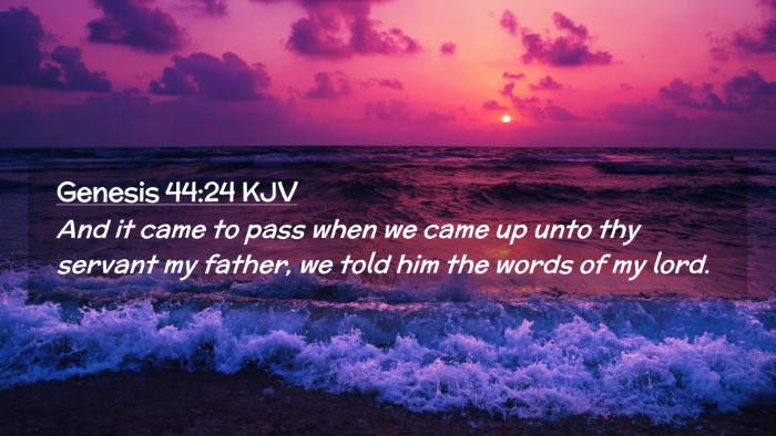 Picture 02 - Genesis 44:24 KJV Desktop Wallpaper - And it came to pass when we came up unto thy - Desktop Bible Verse Wallpaper